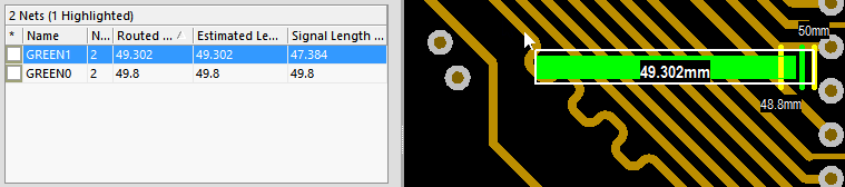 Tuning segments are automatically added as the cursor moves along the route path.