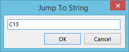 The Jump To String dialog.