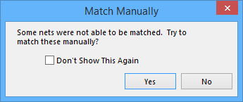 The Match Manually dialog