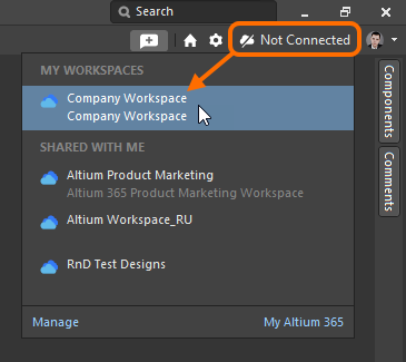 Connect to Workspace