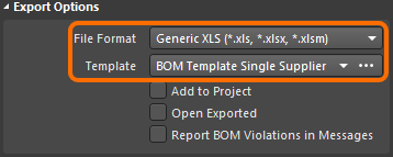 如果项目包含BomDoc，则“报告管理器”从BomDoc中获取配置。