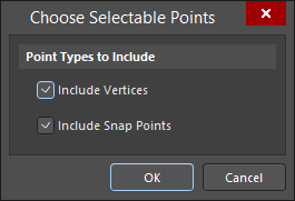 The Choose Selectable Points dialog