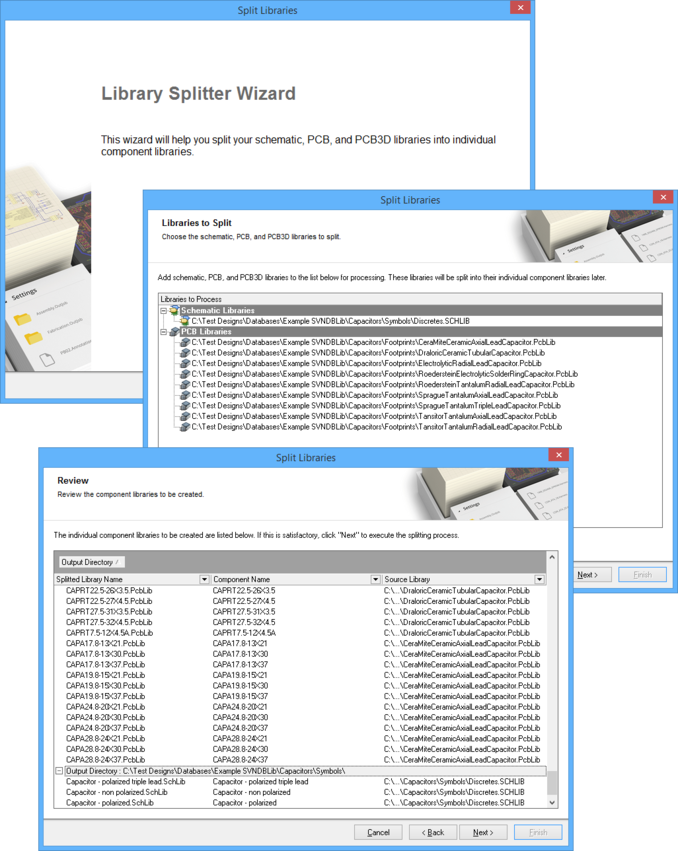 Split source libraries into one symbol/model per file, using the Library Splitter Wizard.