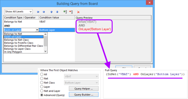 Use the Query Builder to build a logical query expression through a series of conditional statements.
