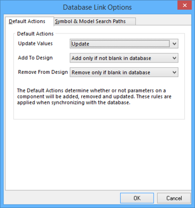 Define default parameter update options in a central location.