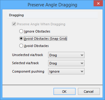 The Preserve Angle Dragging dialog