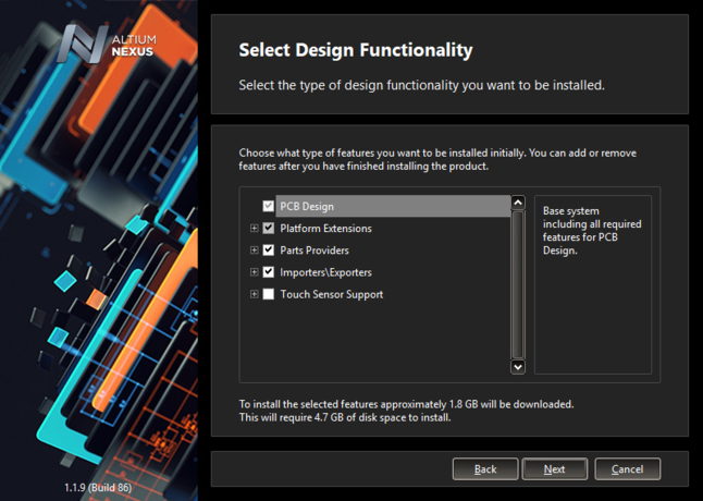 What initial functionality would you like in your installation of Altium NEXUS? - The choice is yours!