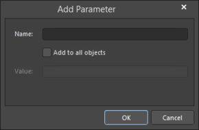 The Add Parameter dialog