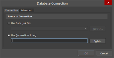 The Database Connection dialog