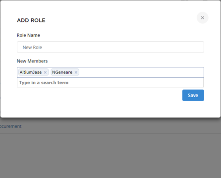 Add existing users as members of the new role, as required. Hover the mouse over the image

to see how that information will appear, after the role is saved/created.