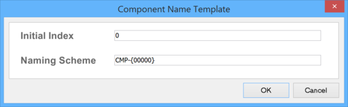 The Component Name Template dialog