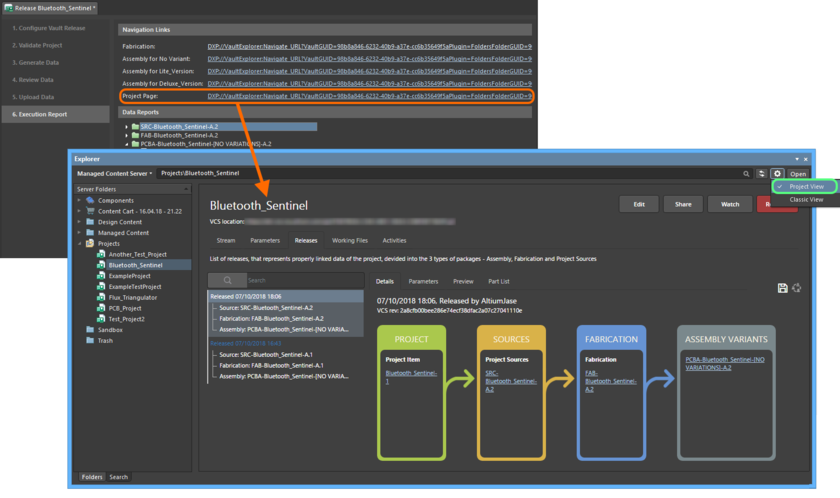 For a managed project, you can explore the project in the Explorer panel in more detail, courtesy of the Project View.