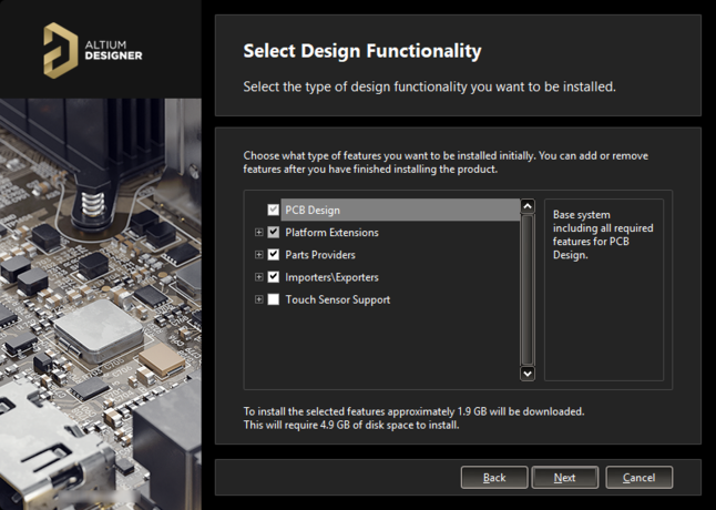 What initial functionality would you like in your installation of Altium Designer? - The choice is yours!