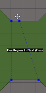 Select and drag a Split Line end

node to redefine a Board Region

area.