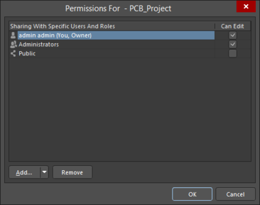 Variations of the Permissions For Folder or Item dialog