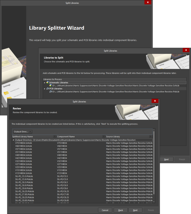 Library Splitter Wizard, use this to split multi-model library files into single-model library files