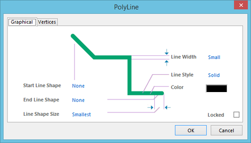 The PolyLine dialog