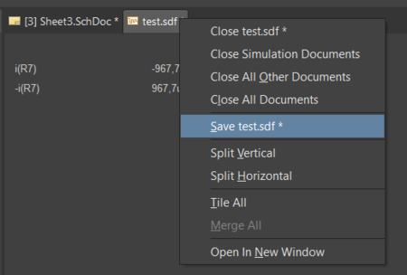 The SDF file can be saved via the right-click context menu.