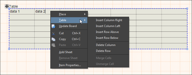 Example, showing how to add/remove columns and rows from a Table