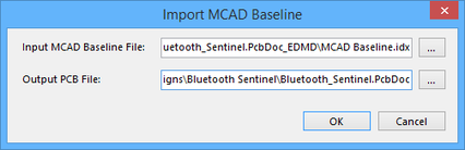 Accept collaboration from within Altium NEXUS by importing the MCAD Baseline.