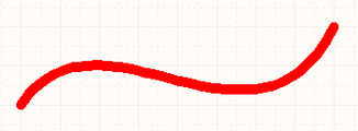 A placed Bezier curve