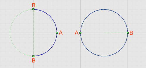 Selected Arcs (Full Circle Arc on right).