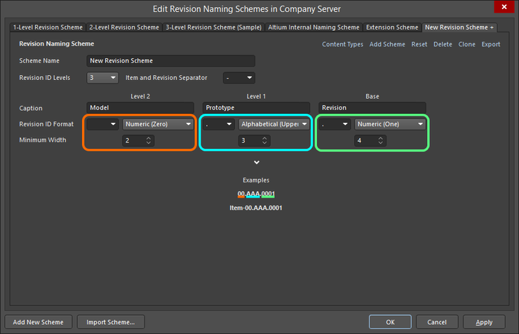 A preview of the resulting ID is presented in the tab, which updates dynamically as changes are made.
