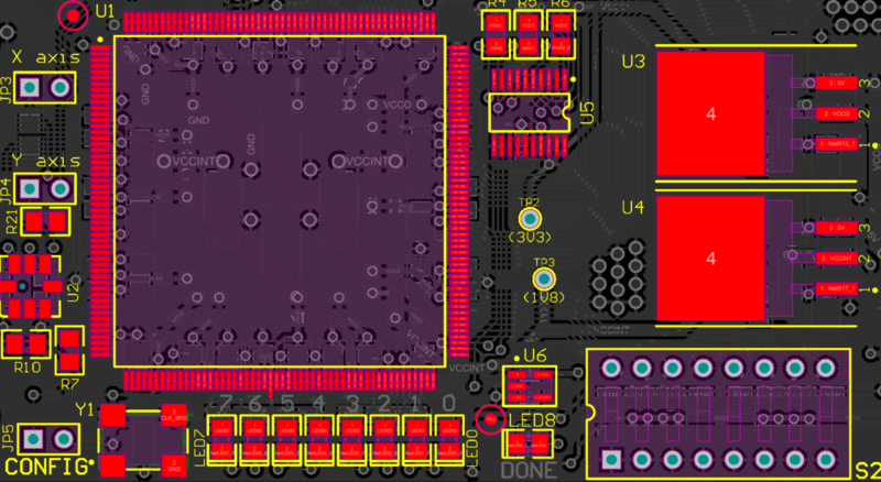 The board shown with Object set to Components and Pads (In Any Component). Layers is set to Top Layer.