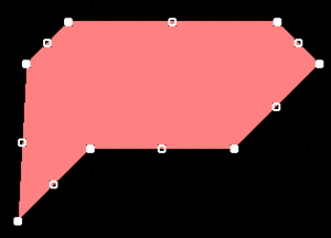 An example of a selected solid region