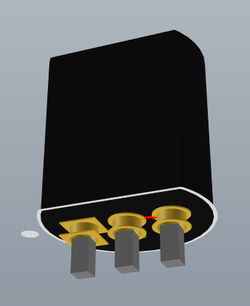 TO-92 transistor 3D model created from 3D Body objects, second image