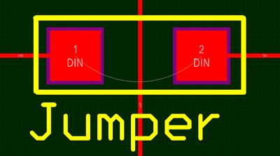 Wire-link style jumpers can be defined by setting matching Jumper values in both pads.