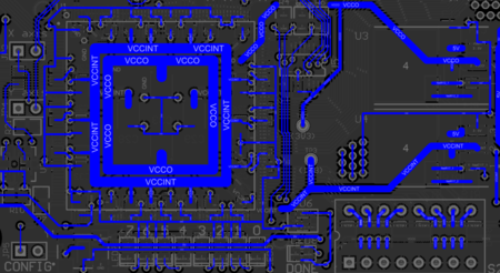 The board shown with Object set to Tracks (In Any Net). Layer is set to Bottom Layer.