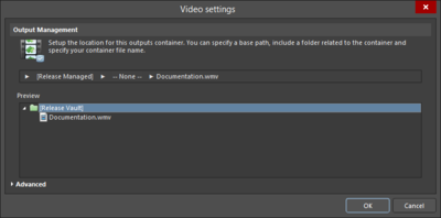 The Advanced and Basic versions of the Video settings dialog