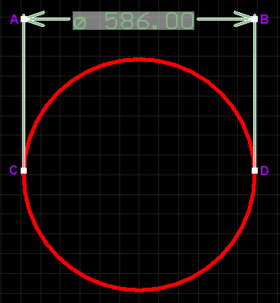 A selected Linear Diameter Dimension.
