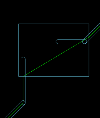 The length calculation is accurately calculated along the centerline of the shortest path, as shown in these two images.