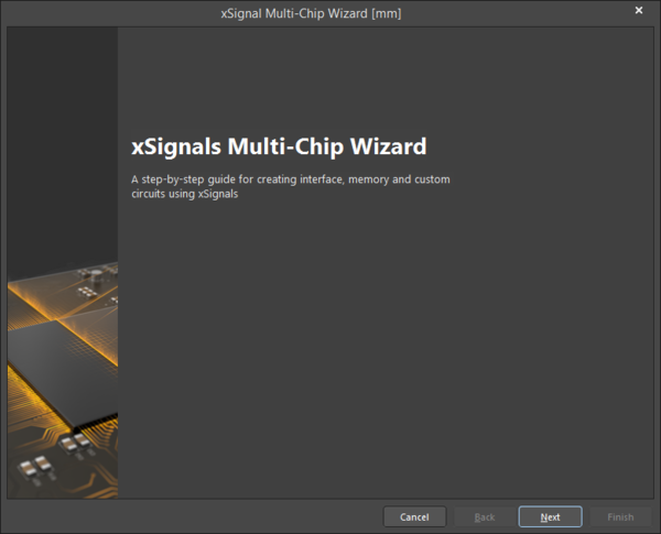 The opening page of the xSignals Multi-Chip Wizard