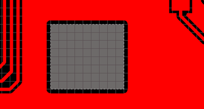 A Board Cutout in the first image, with a Route Tool path defined in the second image.