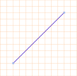 A selected Line. Click and drag the Line to reposition it on the drawing document.