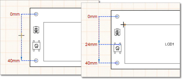 Select and drag the dimension set to a new position, or add/remove individual dimensions.