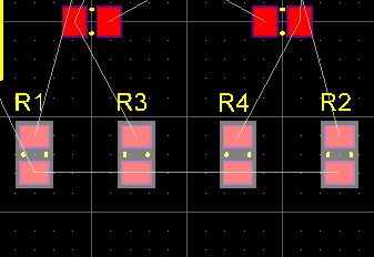 Select, then align and space the resistors.
