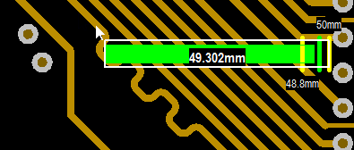 Net Length Gauge with the matched length based on design rules, as configured in the dialog image shown below.