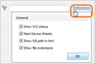 Access display-based preferences for the Workspace view.