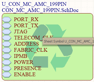 A Placed Managed Sheet Instance Symbol