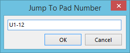 The Jump To Pad Number dialog.