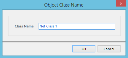 The Object Class Name dialog.