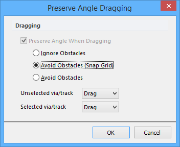 The Preserve Angle Dragging dialog.