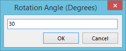 The Rotation Angle dialog.