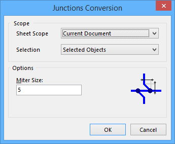 The Junctions Conversion dialog.