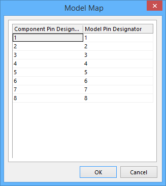The Model Map dialog.