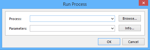 The Run Process dialog